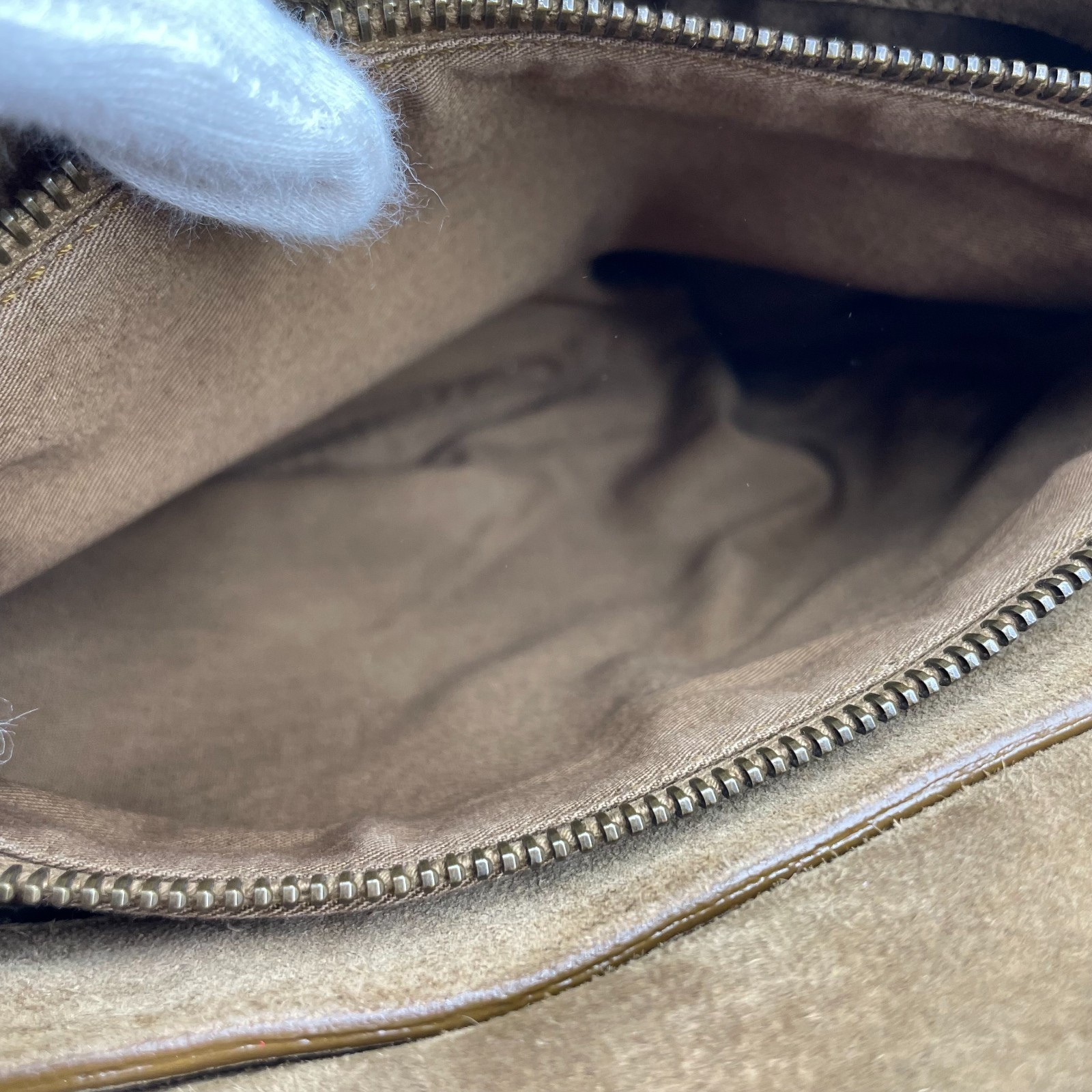 Miu Miu Handbag Hobo Shoulder bag Brown Suede Leather Y2K Archive 117 Authentic