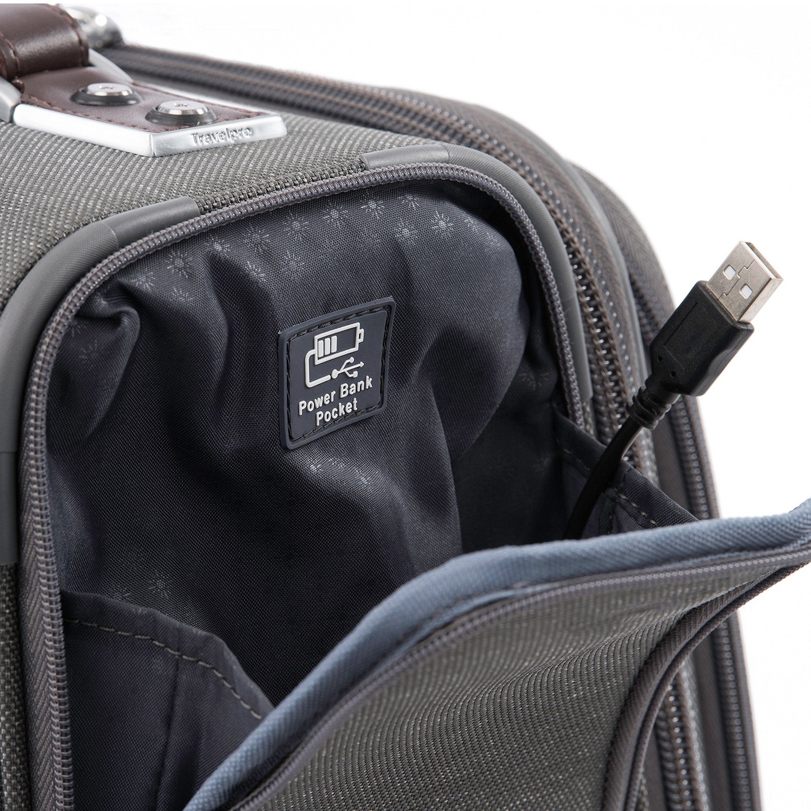 Travelpro Platinum Elite Softside Expandable Luggage, 2 Wheel Grey 22 Inch U1