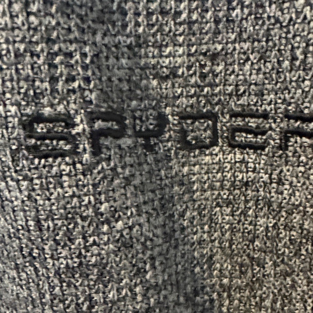 Spyder Charcoal Gray and Black Half‑Zip Performance Pullover