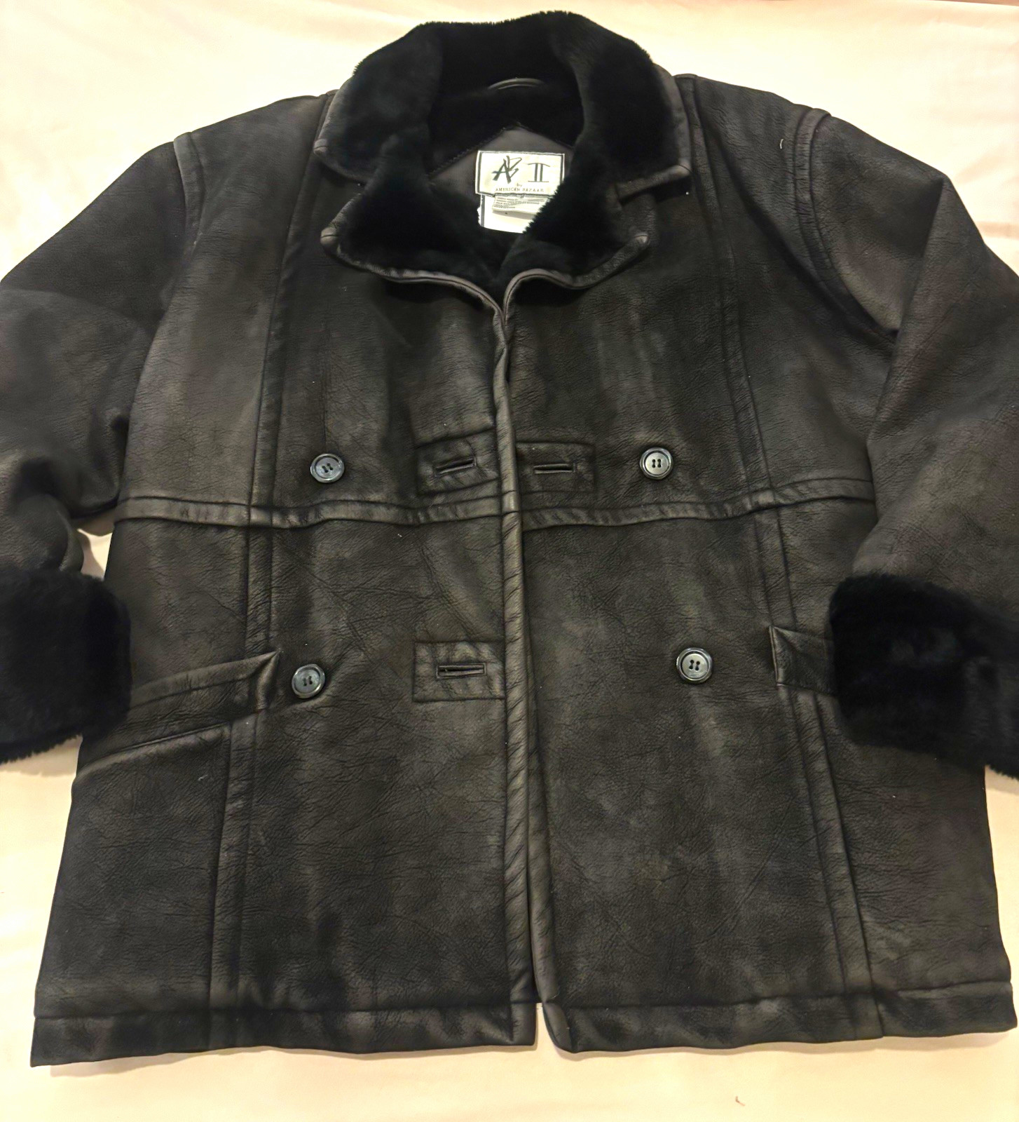A|II by American Bazaar Women’s Black Short Jacket M Button Closure Collared