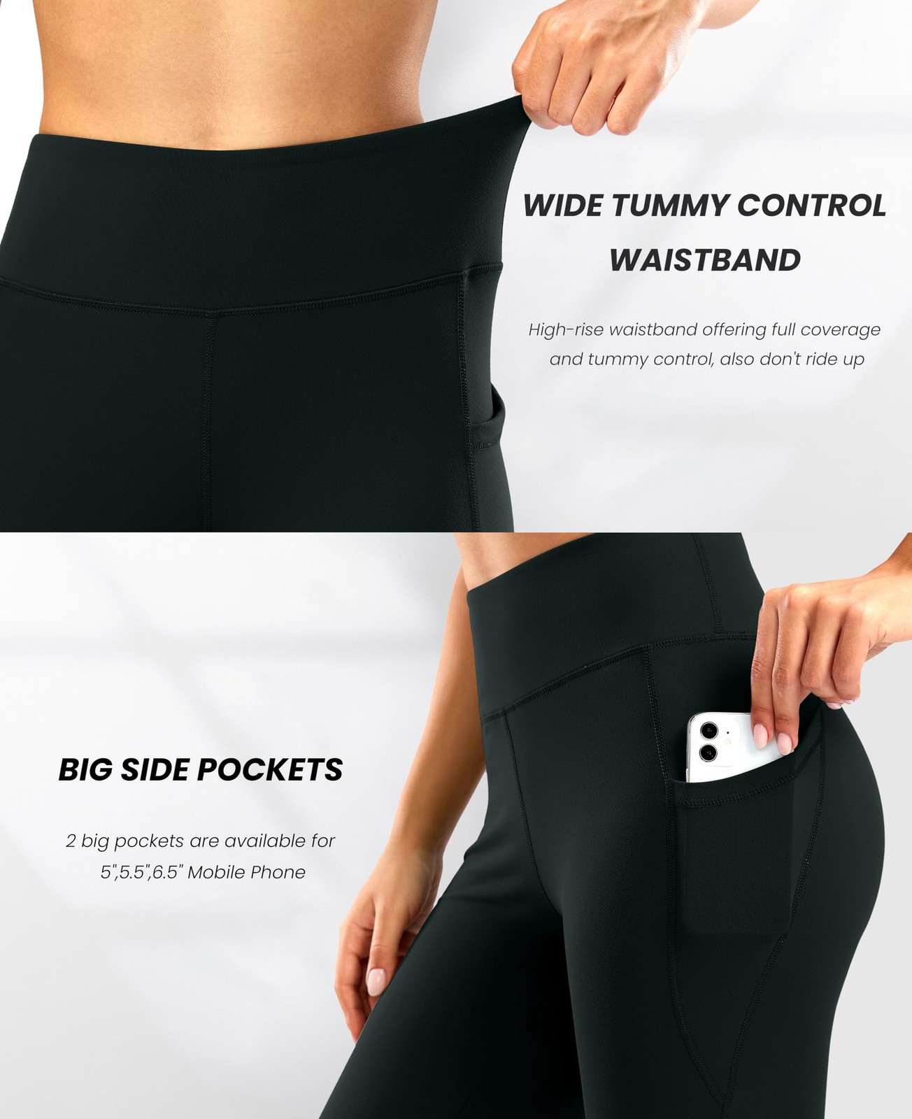 28″/30″/32″/34″ Inseam Women’s Bootcut Yoga Pants Long Bootleg High-Waisted F…