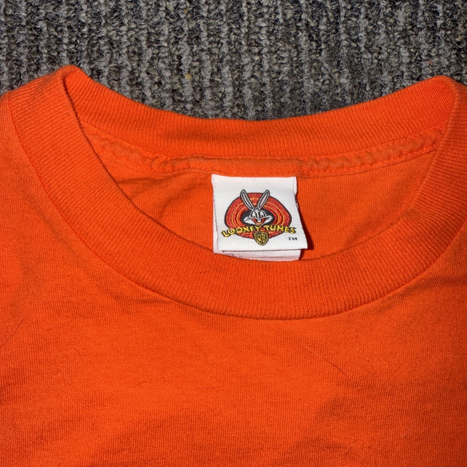 Vintage Looney Tunes Sylvester Tweety Halloween Shirt 1998 Orange Large