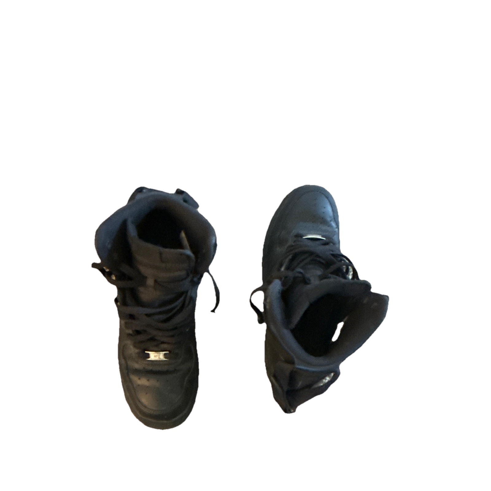 Nike Air Force 1 ’07 High Top Triple Black Leather Lace Up Sneakers CW2290-001