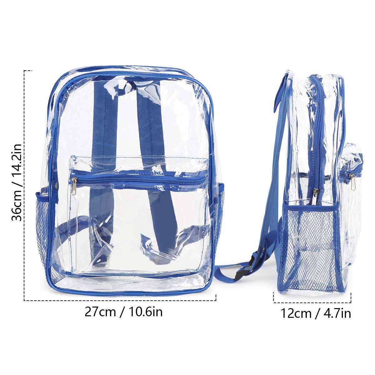 Heavy Duty Clear Backpack Waterproof Transparent Sling Bag See Through Bookbag