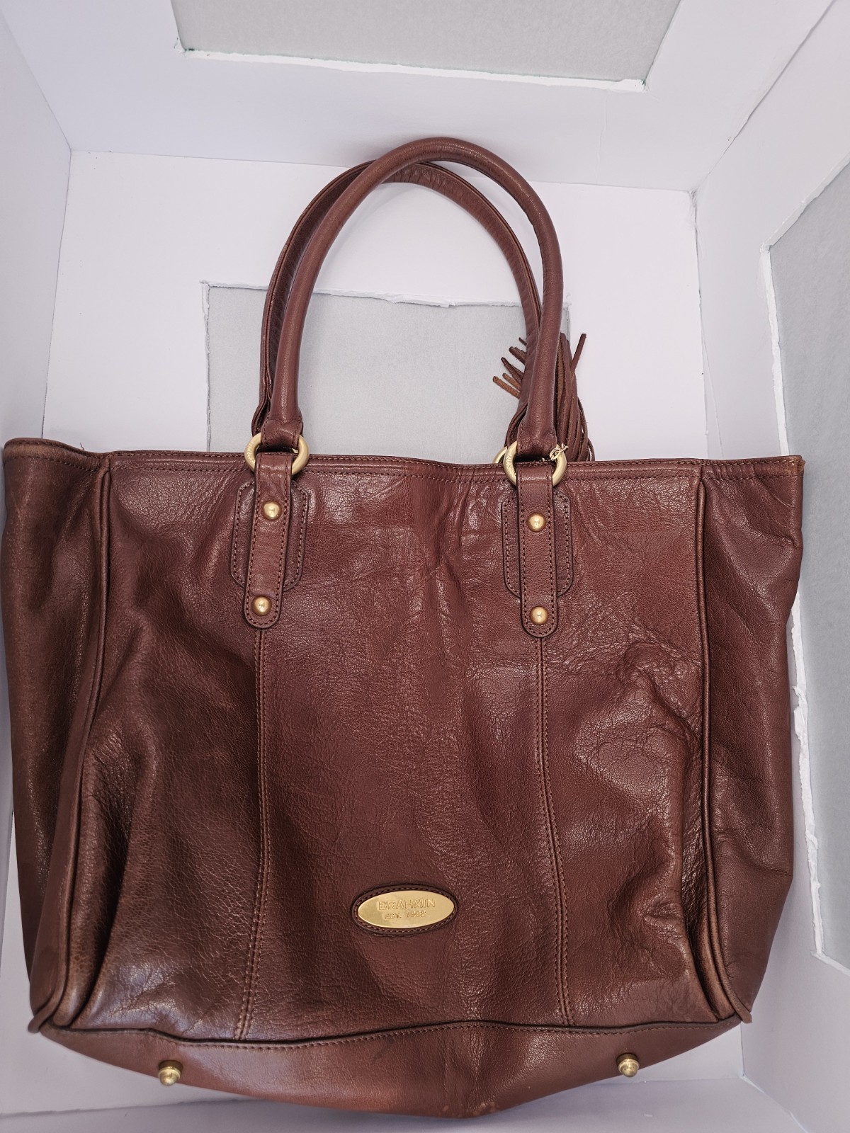 Brahmin leather tote bag