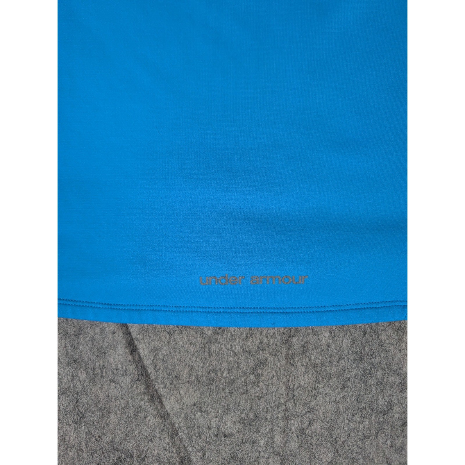Under Armour ColdGear Womens Blue Geometric Quarter Zip Running Top Thumbholes