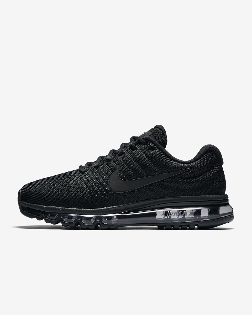 Nike Air Max 2017 Triple Black Mens Sneakers Size US7-14 Casual Shoes Brand New