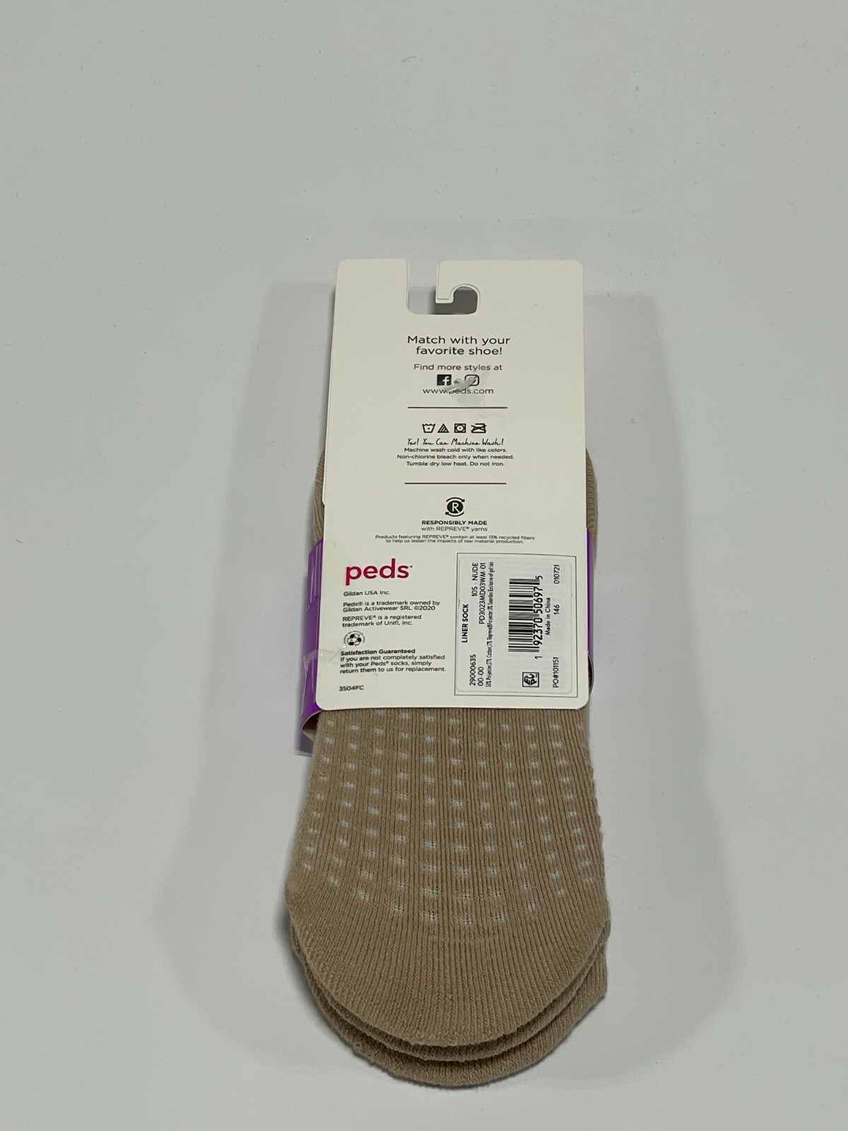 Womens Peds Nude Low Cut Cushion Liner Socks 3 pck NEW! NWT