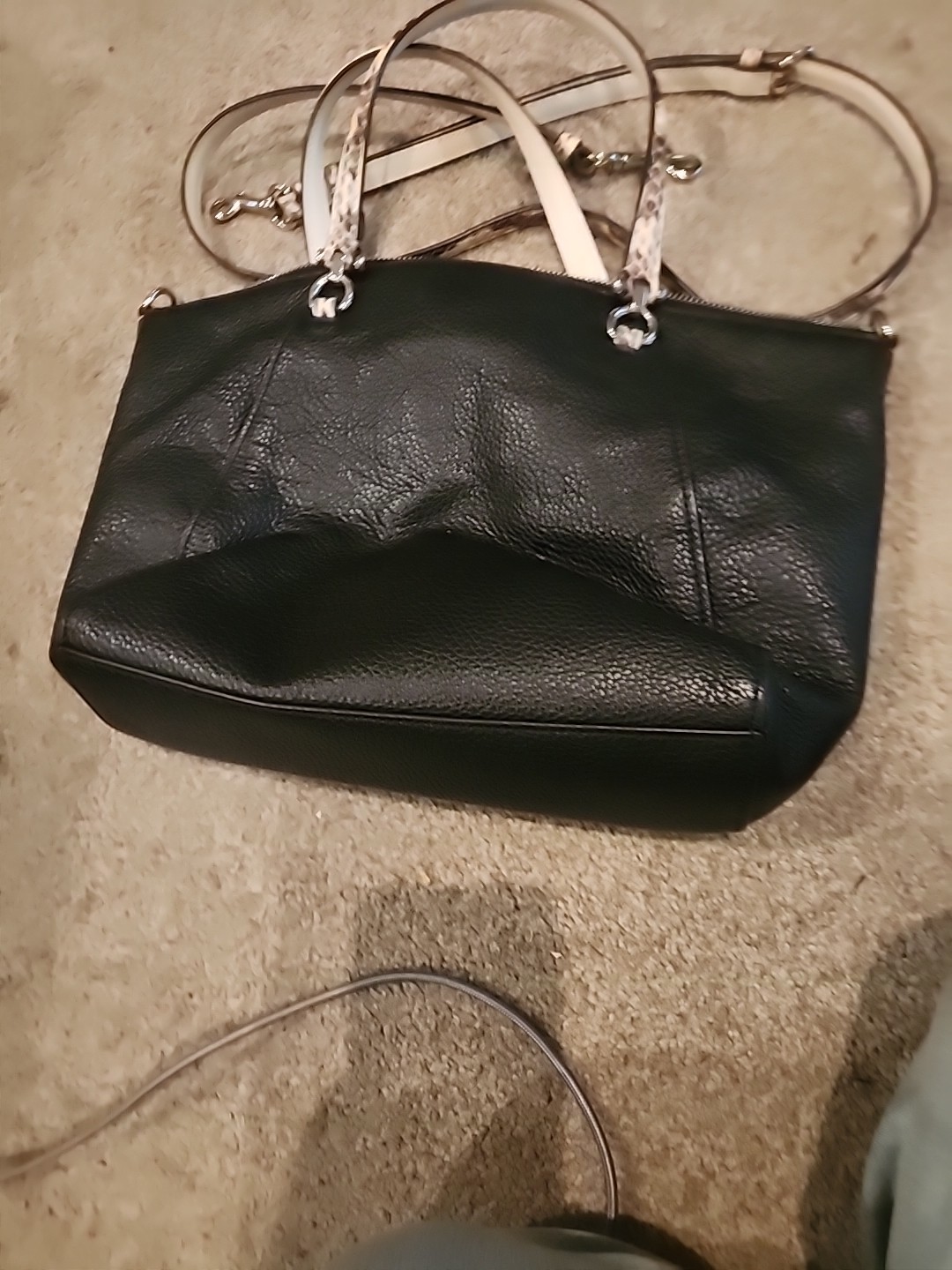 Coach F88561 Black Pebbled Leather Satchel Shoulderbag Purse