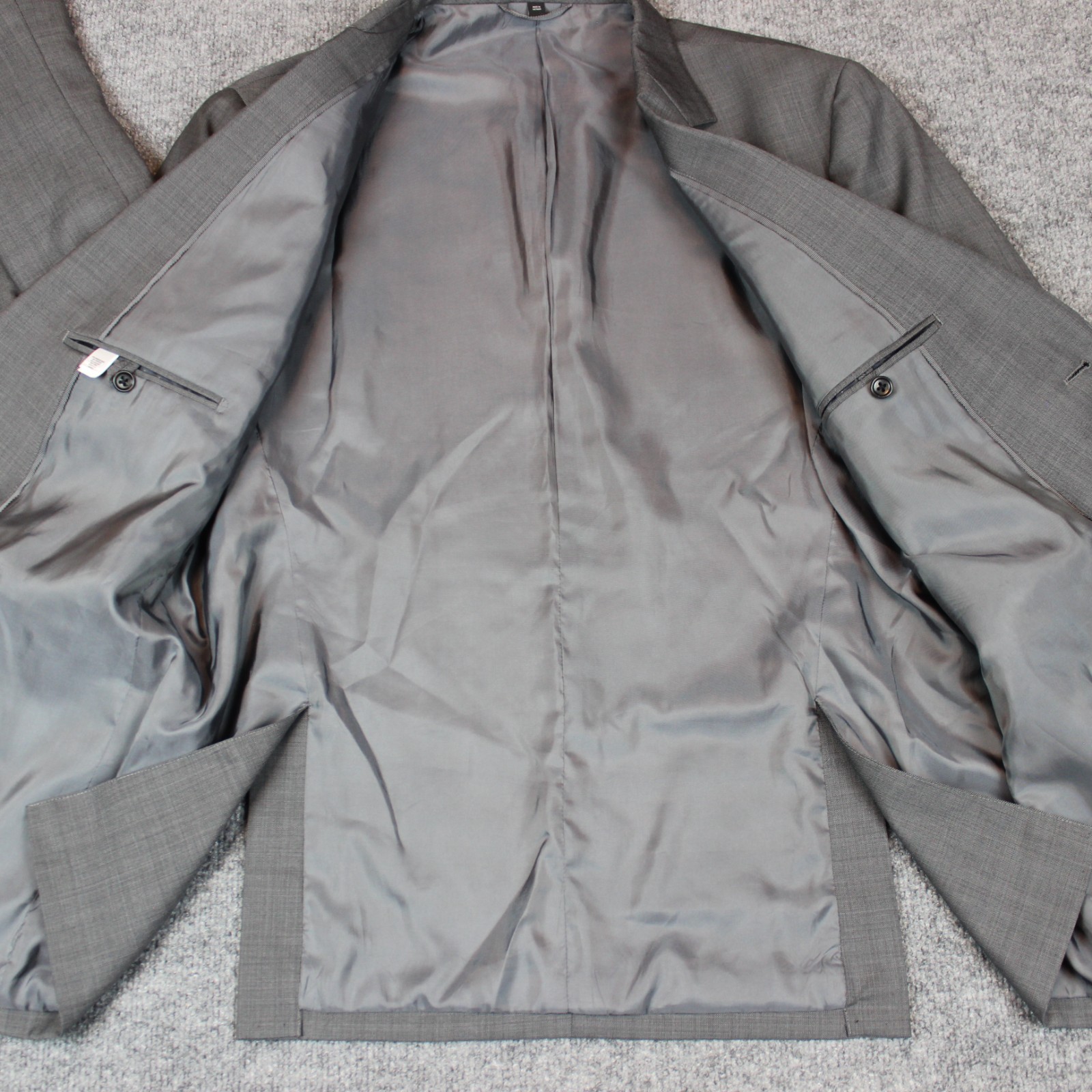 Bonobos Jacket Sport Coat Blazer 46R Gray Nailhead Standard Fit Business Casual