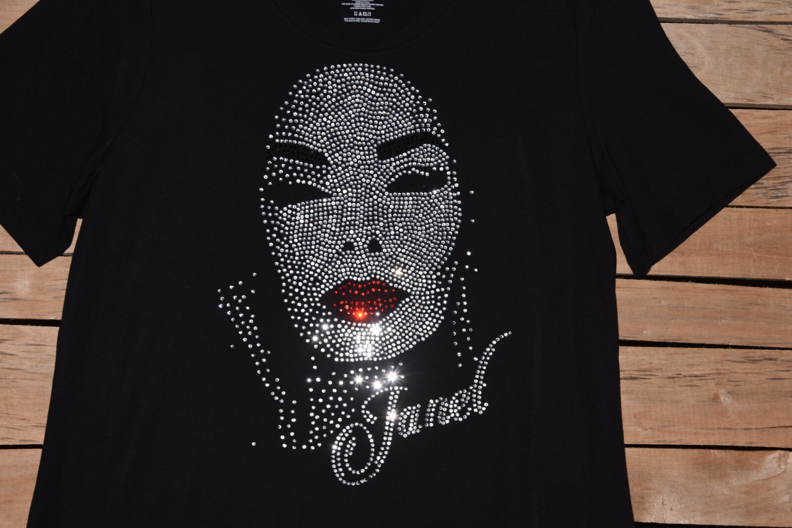 Janet Jackson rhinestone bling shirt or tank XS S M L XL XXL 1X 2X 3X 4X 5X
