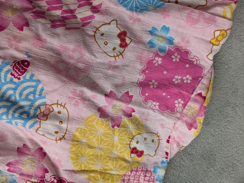 Hello Kitty Baby Romper 80cm Pink Sleeveless Yukata Jinbei Japan Exclusive Cotto