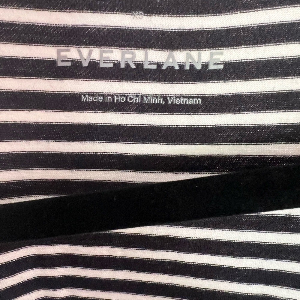 Everlane Black and White Sleeveless Maxi Dress