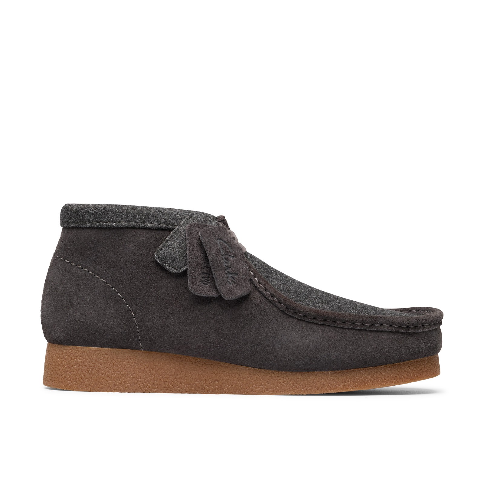 Clarks Wallabee EVO Boot 26183994 Mens Gray Suede Lace Up Chukkas Boots