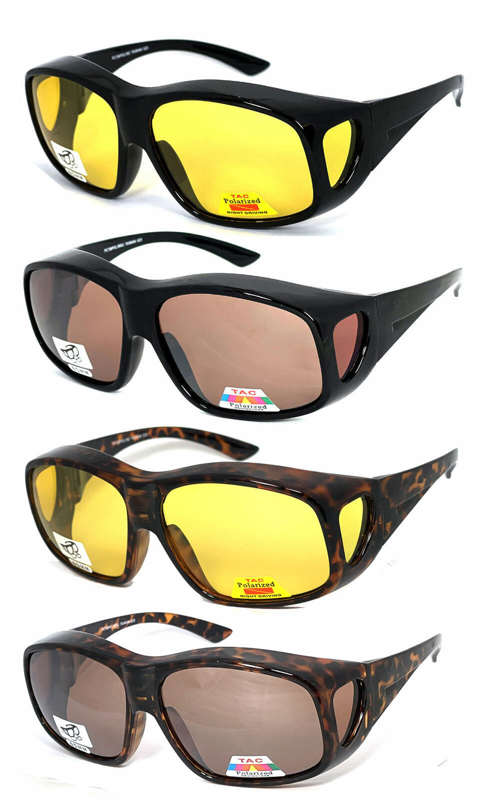 Medium FIT OVER PRESCRIPTION GLASSES POLARIZED SUNGLASSES ANTI GLARE DAY NIGHT