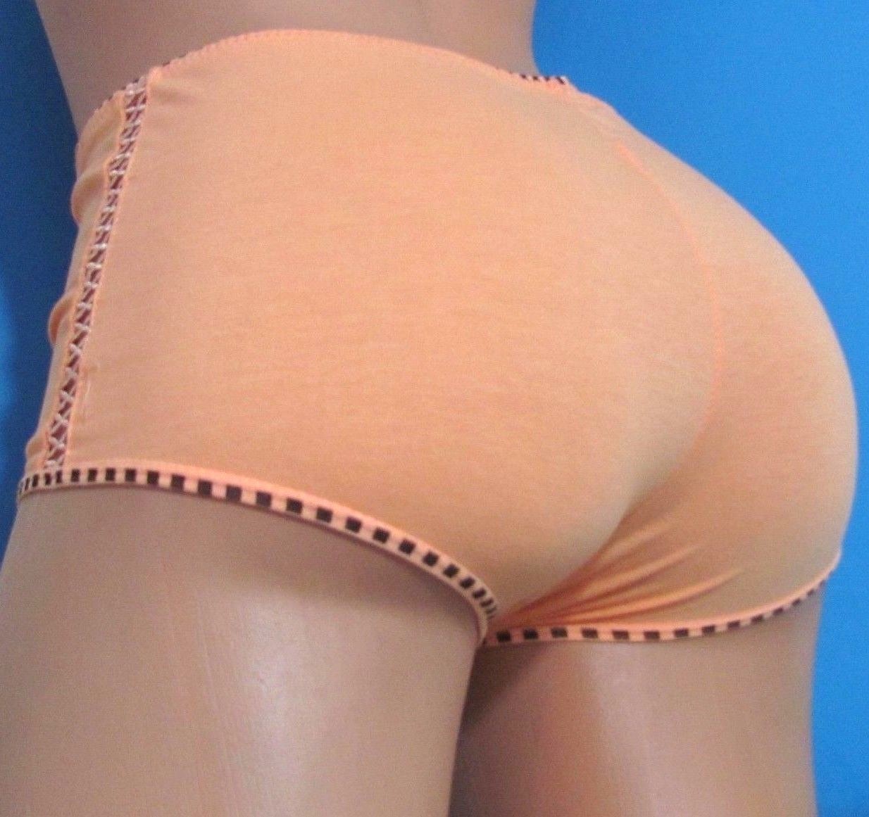 B7 ROSE Pink Blue Black Cotton Embroidered boy shorts sissy bikini panties M L