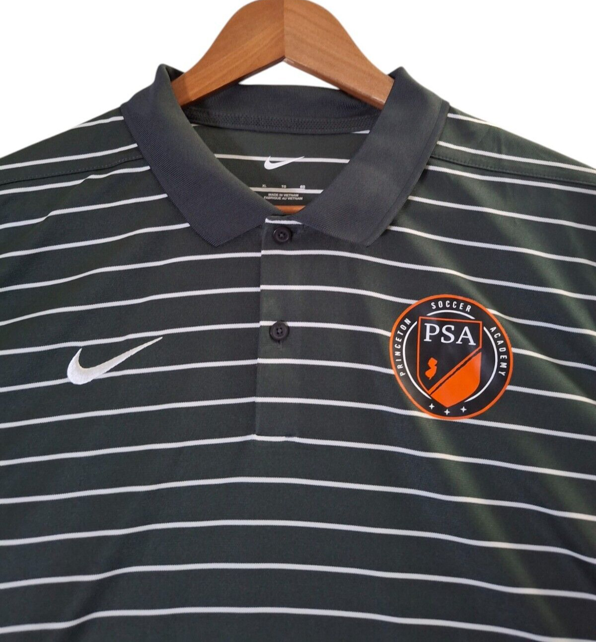 Nike Princeton Soccer Academy Polo Shirt Men’s XL Gray Striped NWT