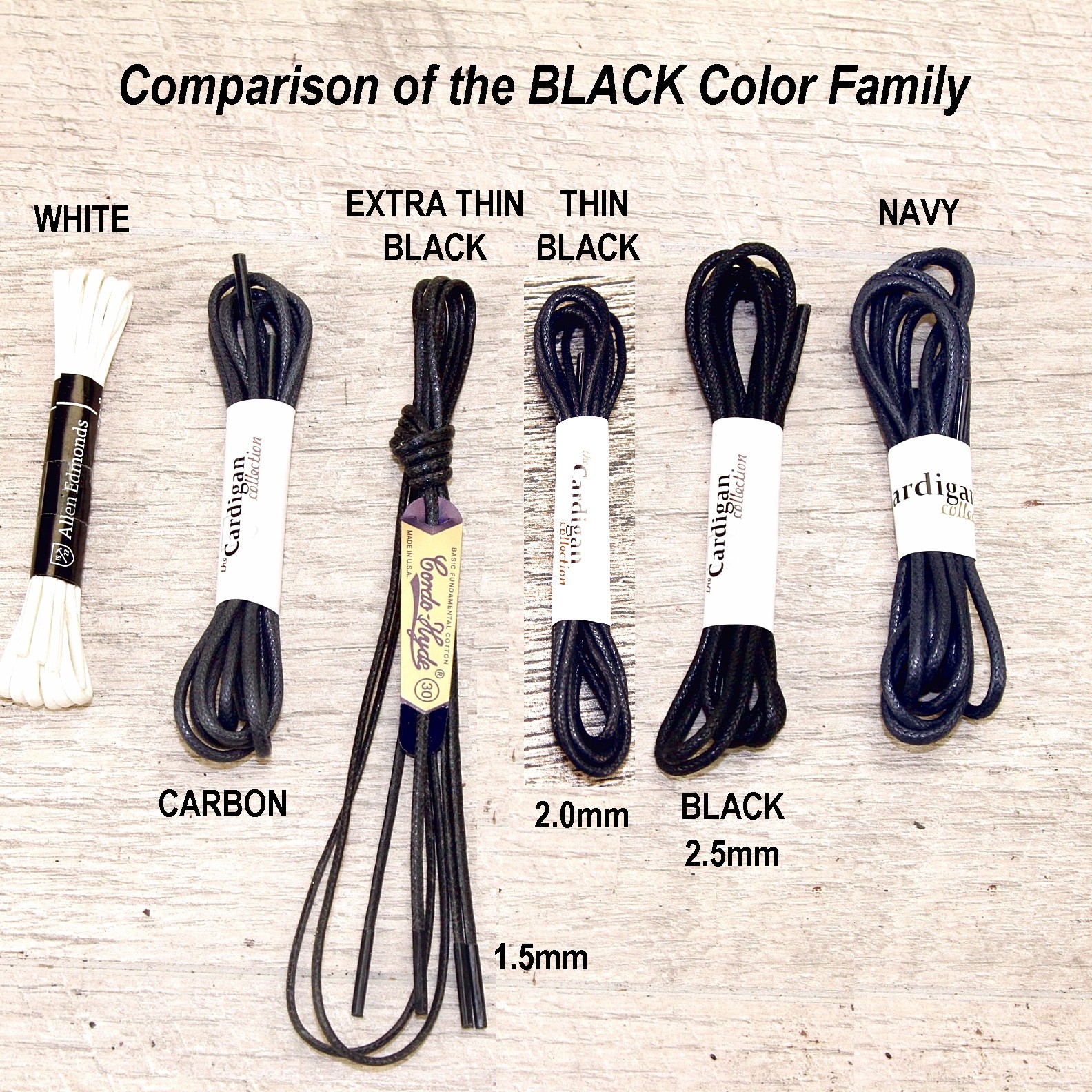 MIX MATCH COLORS dress SHOELACES laces (any qty =one ship charge) Allen Edmonds