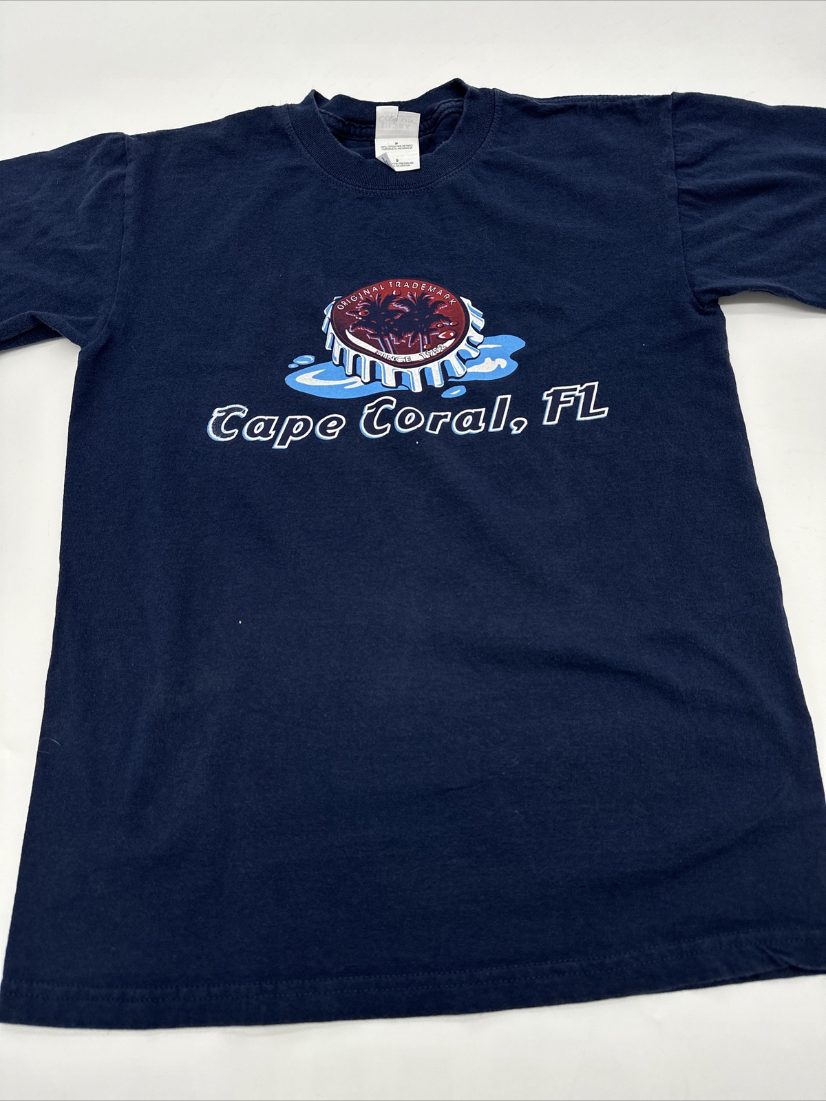 Cape Coral T-Shirt Men Small Graphic Print Blue Gildan…#6714