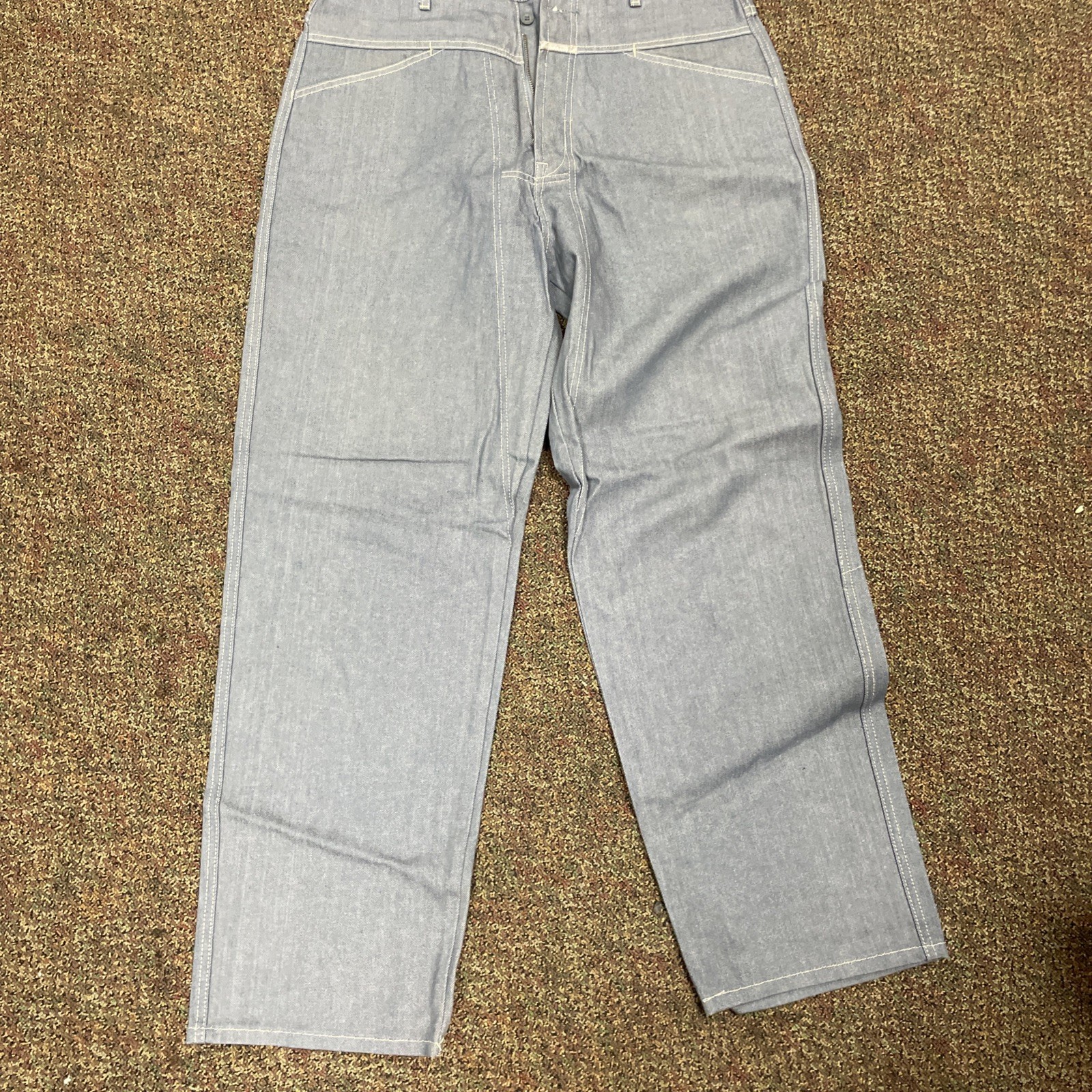 Marithe Francois Girbaud Men 36×31 Baggy Wide Leg Jeans Sky Blue 90s Y2K NWOT