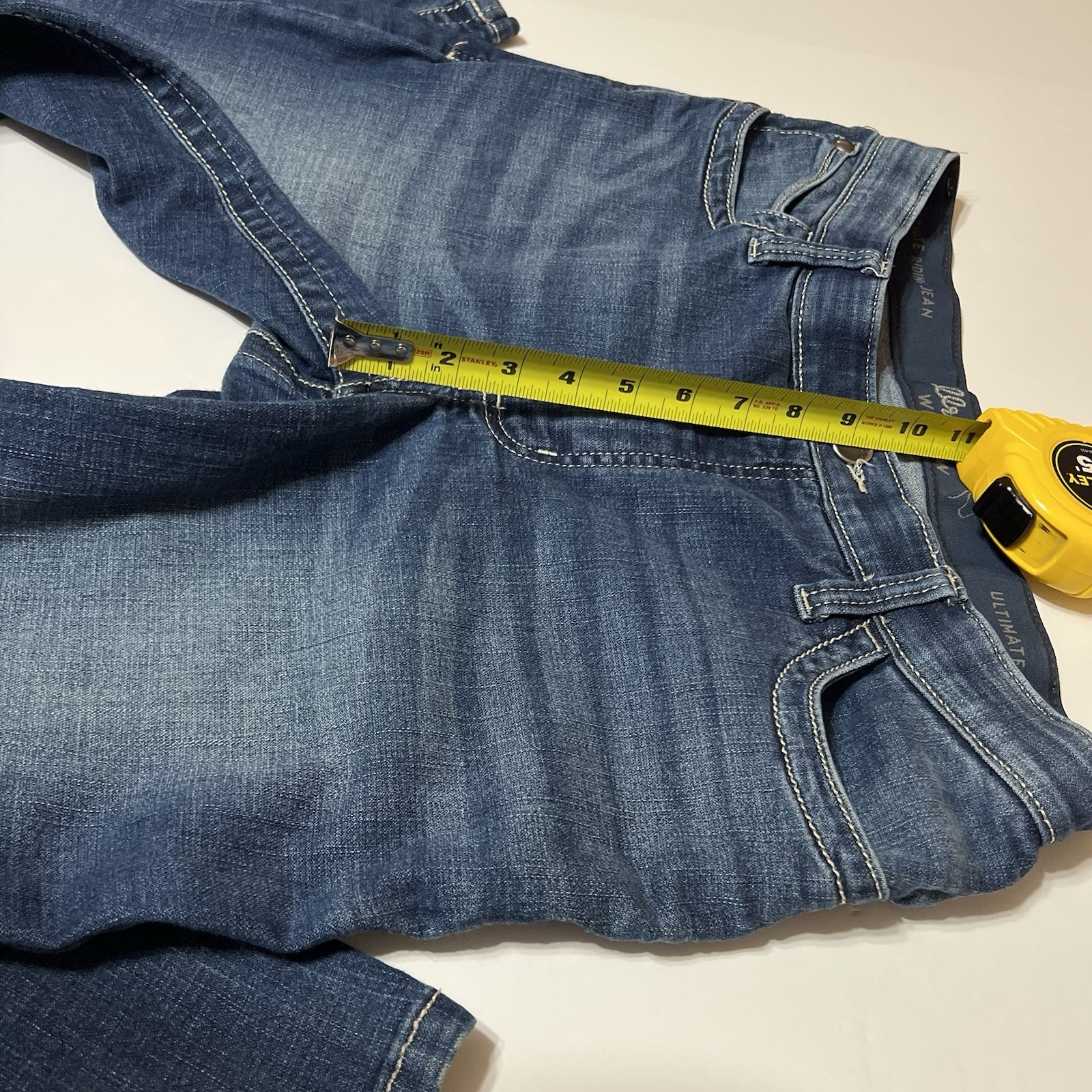 Wrangler Willow Ultimate Riding Jeans Boot Cut Women 13×34 (32×33) Stretch Blue