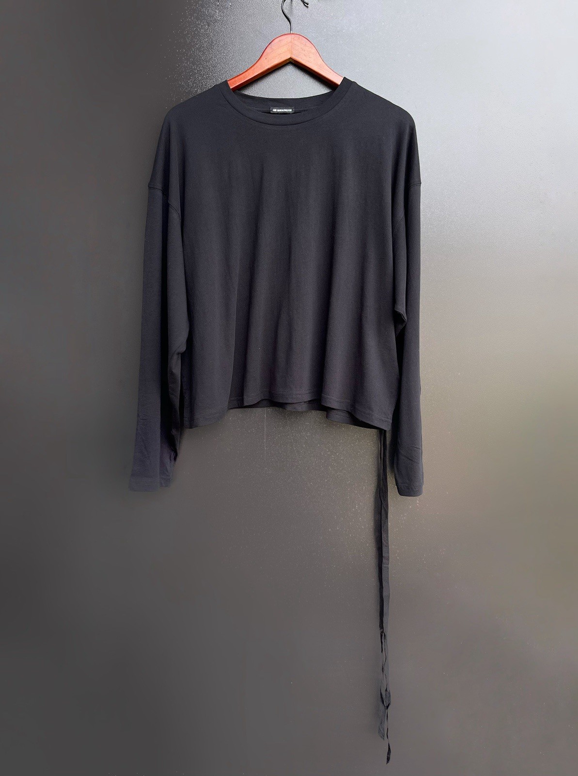 Ann Demeulemeester Nikita Long Sleeve Graphic T-Shirt Black Oversized — Size L