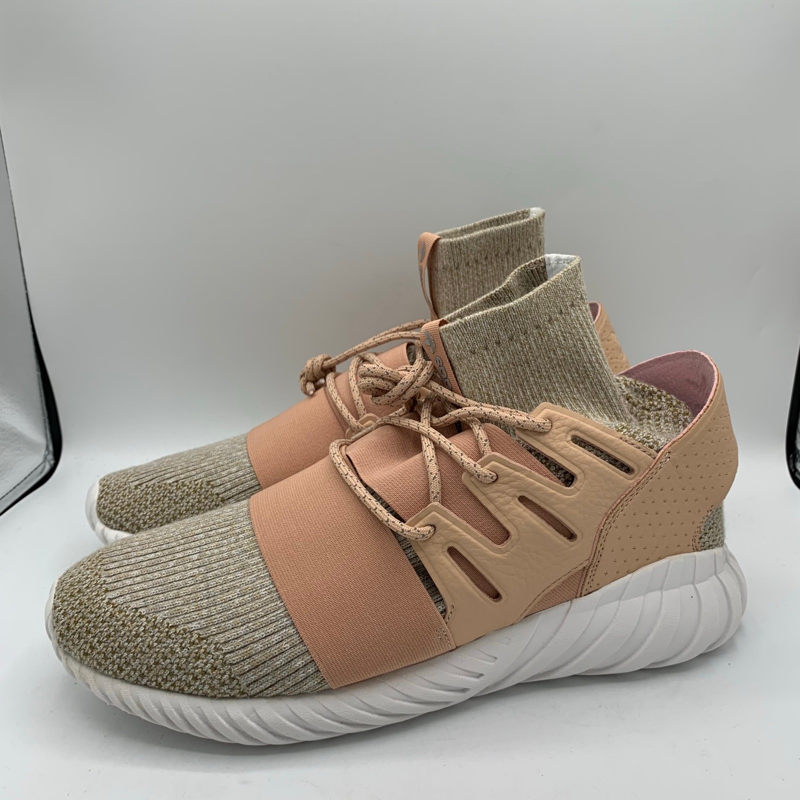 Adidas Tubular Doom Primeknit Shoes Mens Size 12 St Pale Nude Sneakers