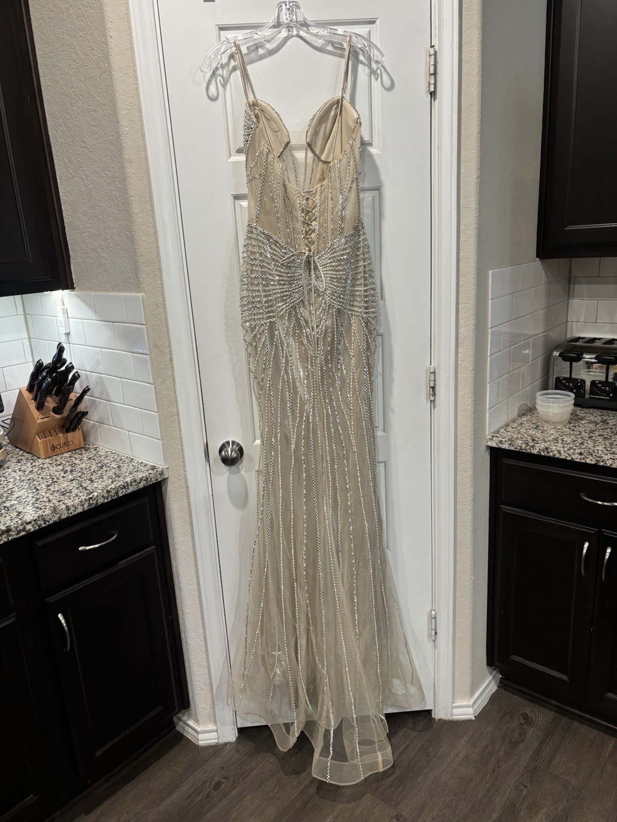 Ladivine By Cinderella Divine Corset Beaded Formal Dress