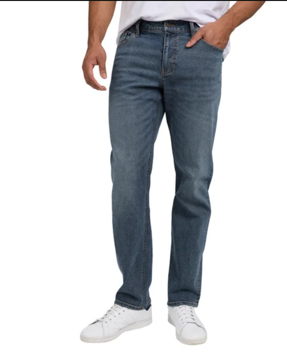 IZOD Jeans Mens Straight Fit Comfort Stretch Denim Dark Blue 40×30 40×32 40×29