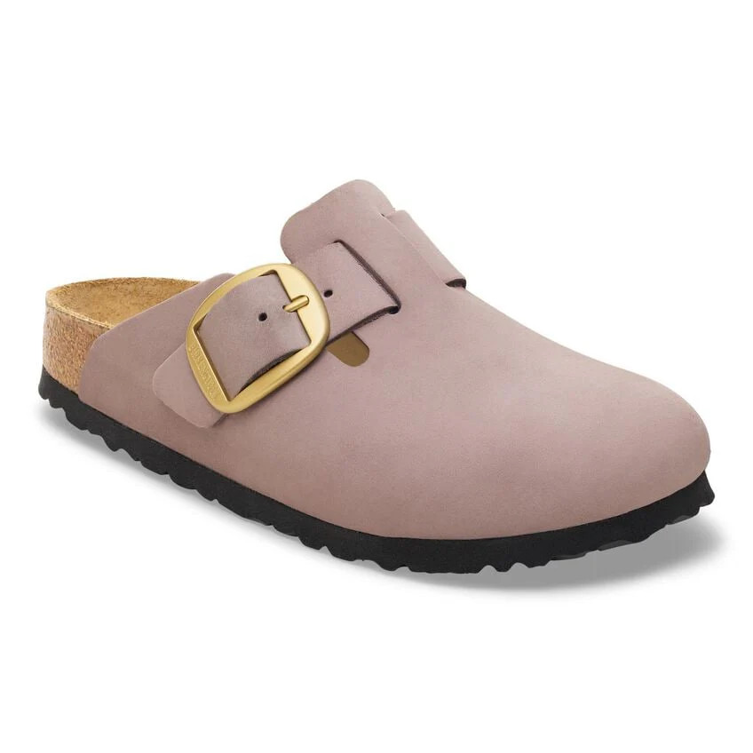 Birkenstock Boston Big Buckle Nubuck Leather Women’s Clogs Faded Purple EU37-41