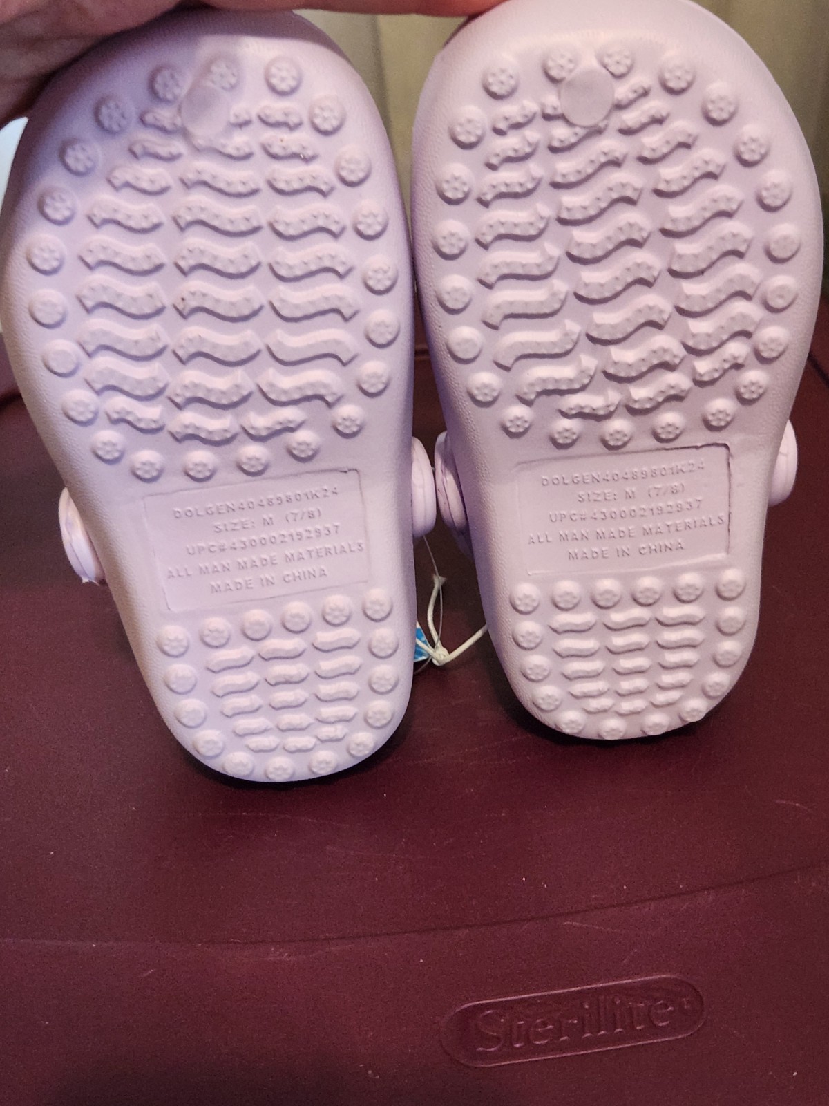 Toddler Girls Lavender Slip On Clogs SizeM 7-8 Brand New w Tag