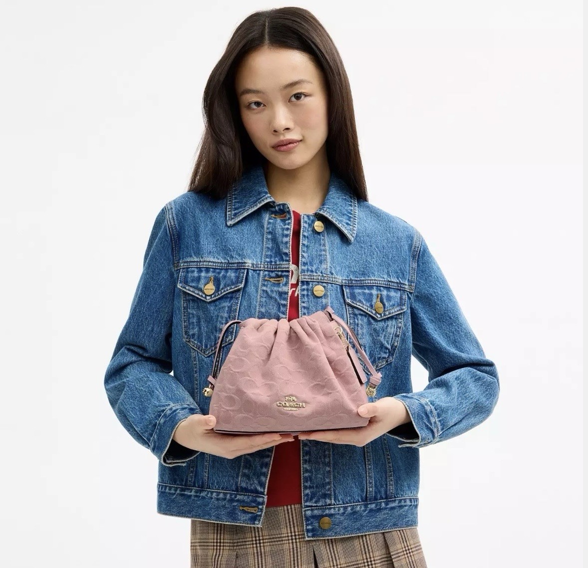 Coach Outlet Faye Drawstring Bag – Signature Denim CFD03 IMNH1