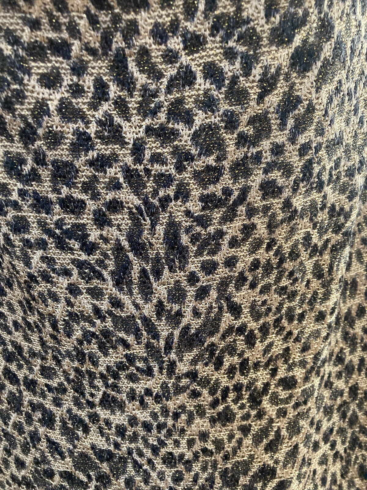 ST. JOHN Boutiques Animal Print Gold Metallic Knitted Tank Top Women’s Size M