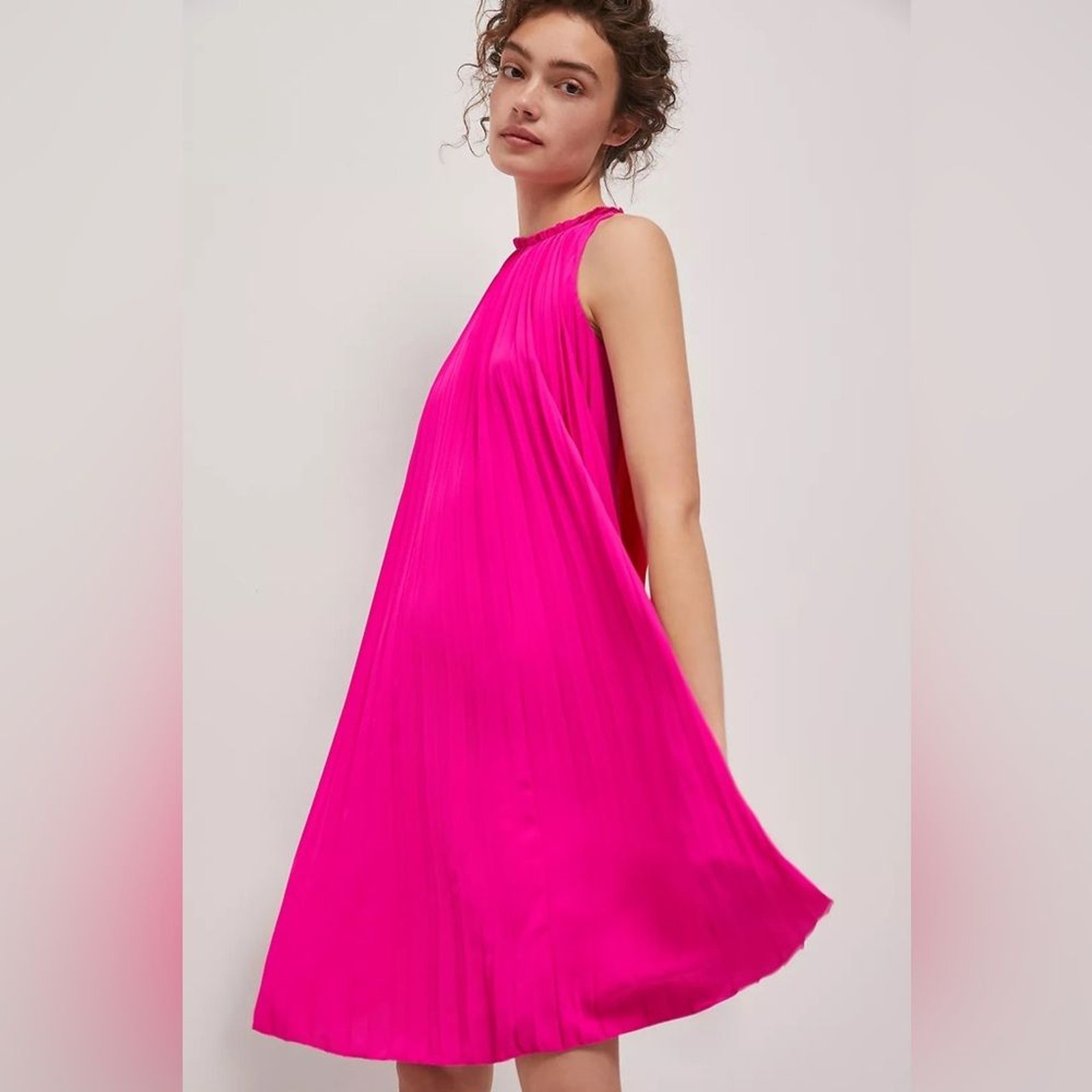 Diane von Furstenberg Amberly Mini Dress Hot Pink / Watermelon Red Size 12 NWT