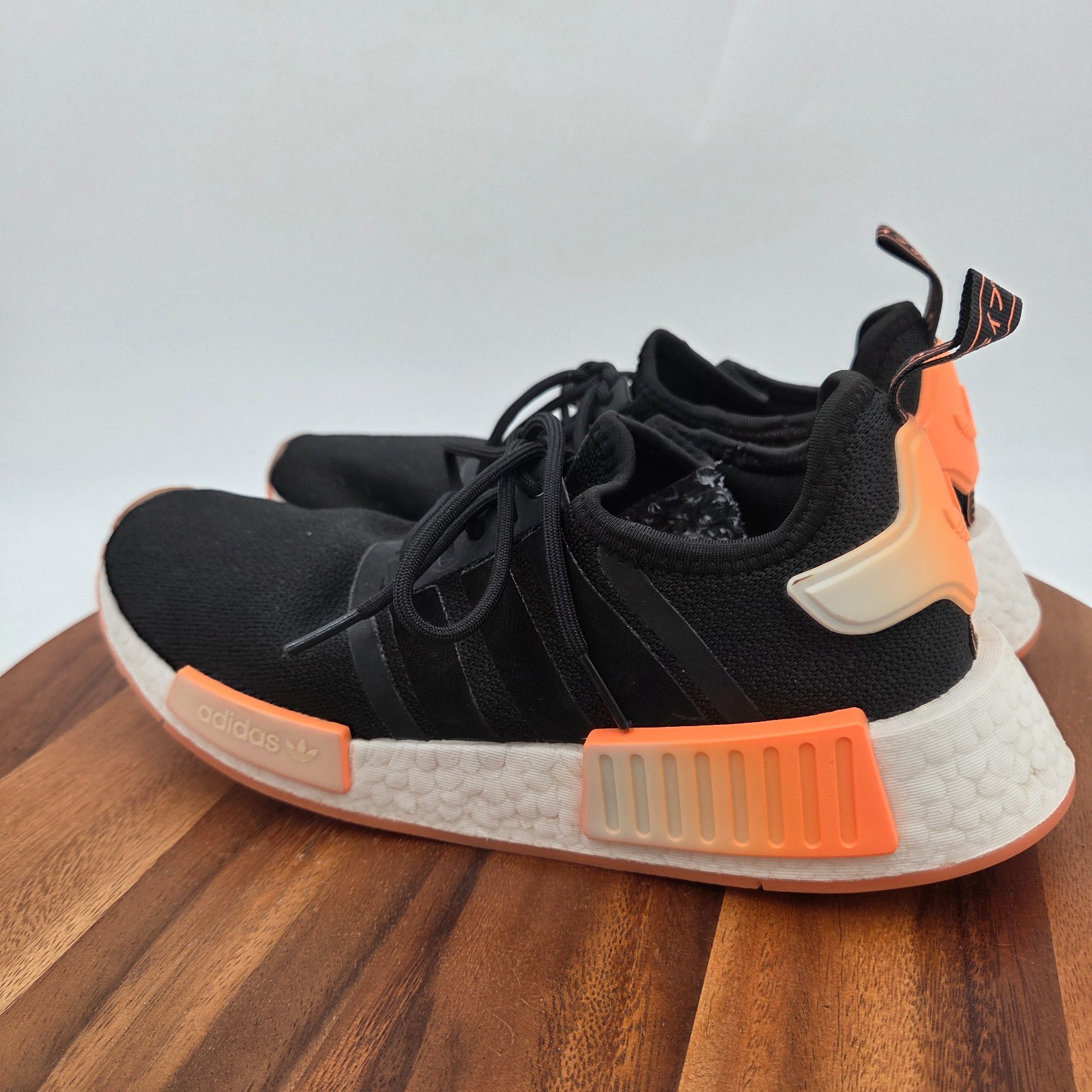 Size 9 – Adidas NMD_R1 Black Beam Orange Women’s Shoes Boost Sneakers