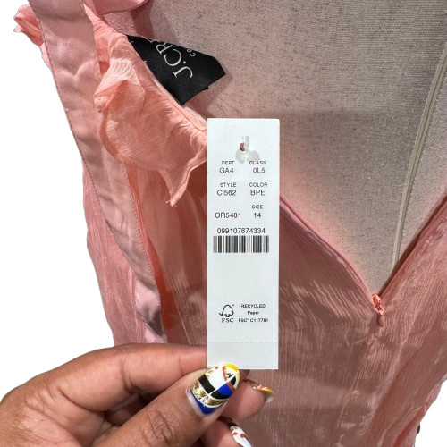 NWT J. Crew Collection Ruffle-trim in Crinkle Cupro A-Line Midi Dress (Size 14)