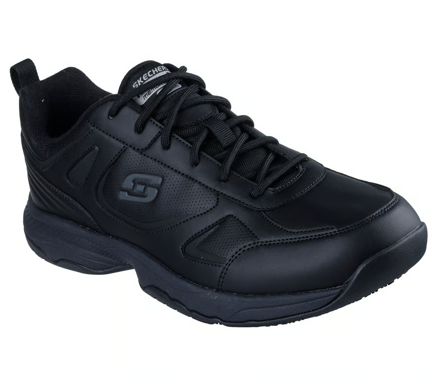 Skechers Men’s Work Relaxed Fit: Dighton SR Slip-Resistant Shoe Black Wide Width