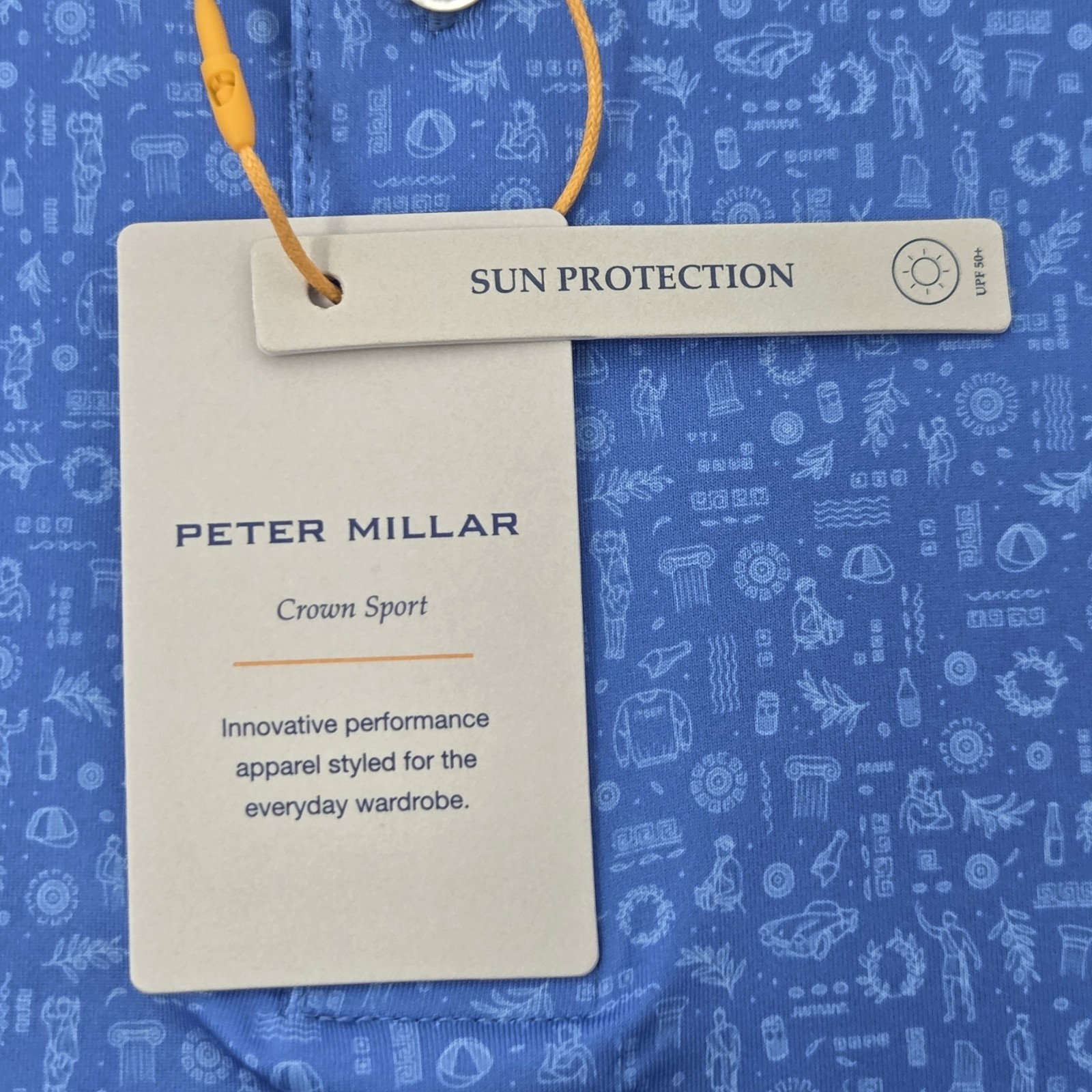 NEW Peter Millar Summer Comfort Polo Shirt Men’s XL Blue Golf Party Crown Sport