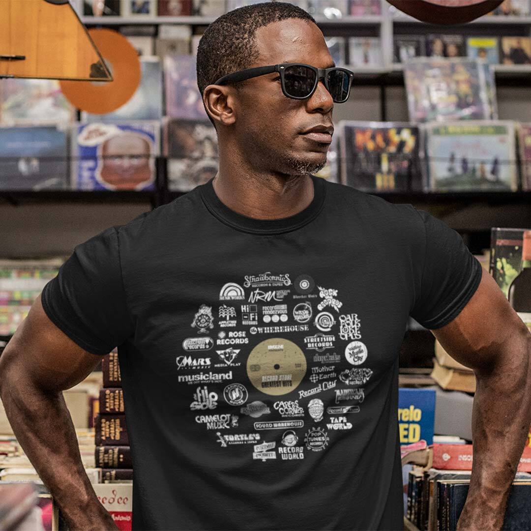 Record Store Greatest Hits Unisex Retro T-shirt – Bygone Brand Tees