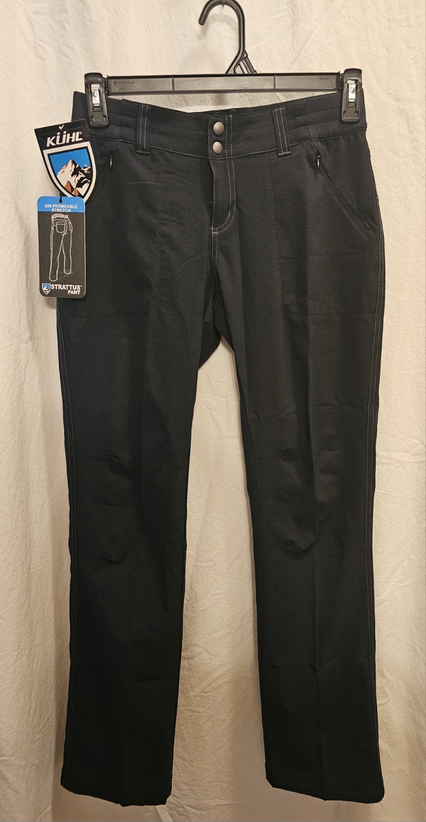 NWT KUHL Strattus Style 6234 Ripstop Hiking Pants Womens Black Size 6-Reg New