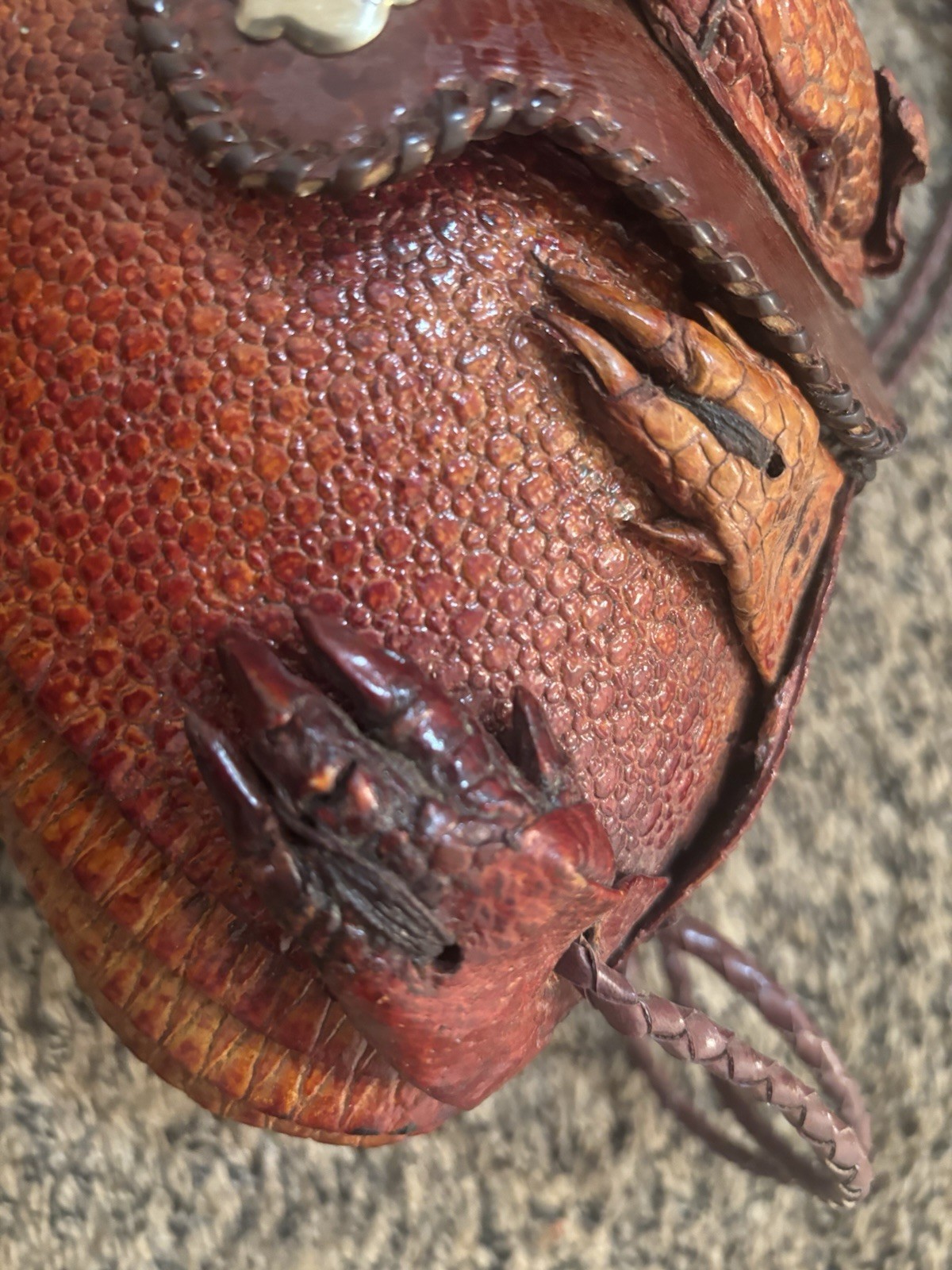 Vintage Genuine Armadillo Purse 🦔 Real Armadillo Shell Leather Bag Rare Western