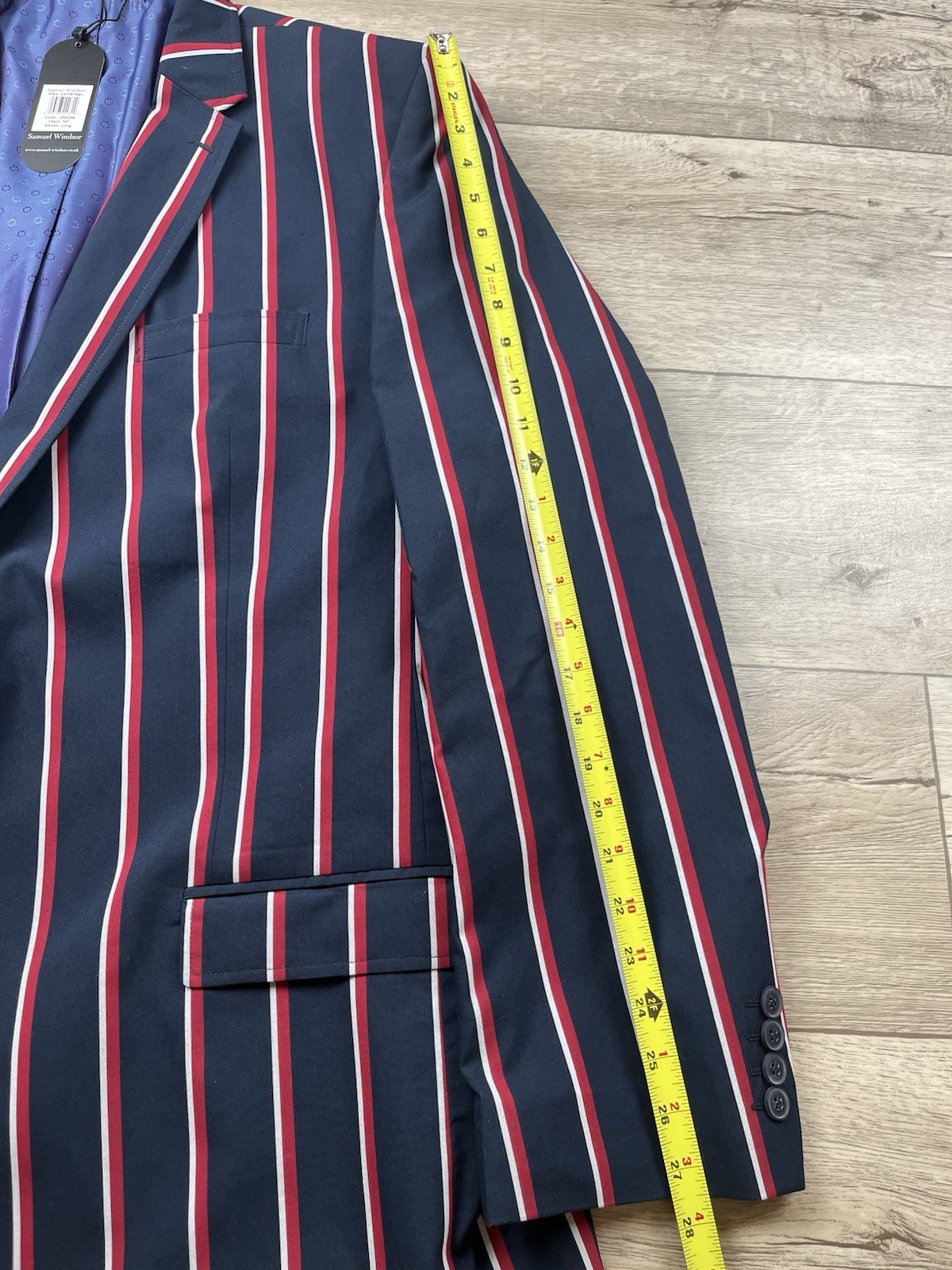 Samuel Windsor Jacket Blazer Men’s Sz 50L Stripe Boating Party Henley Regatta