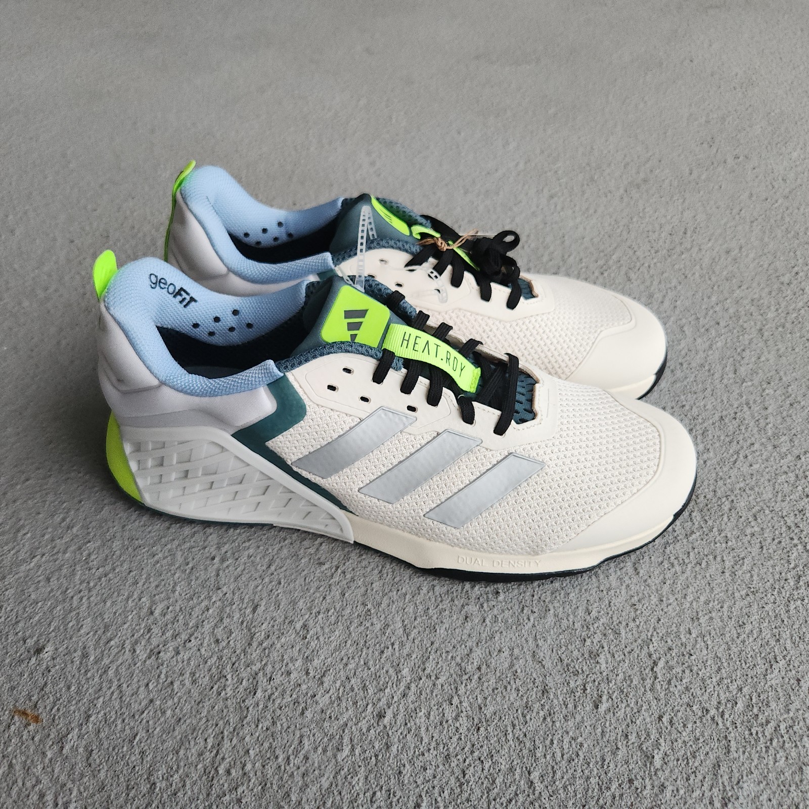 adidas Dropset 3 Training Mens White Sneakers Athletic Shoes JP7239 Size 12 US