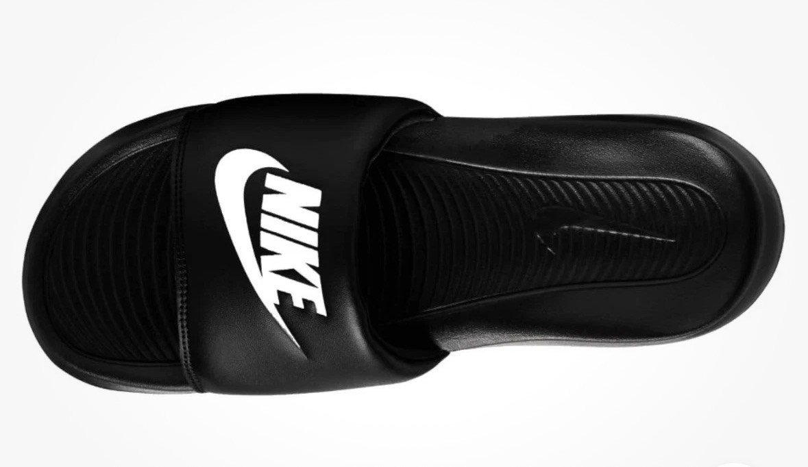 NIKE Men’s Victori One Slide Black/White-Black (CN9675 002) Size 10