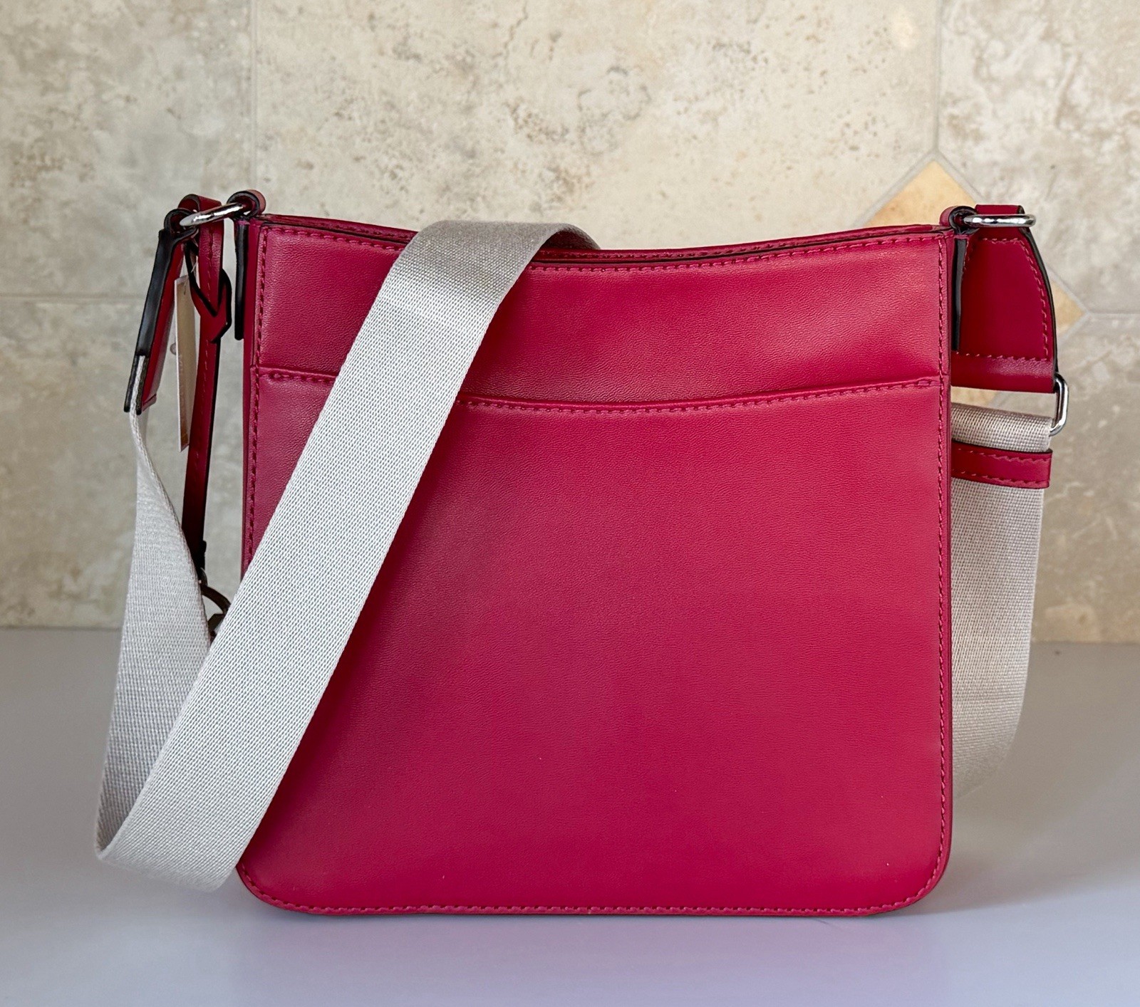 Michael Kors Jet Set Travel SM Shoulder Crossbody Bag MK Dark Raspberry Multi