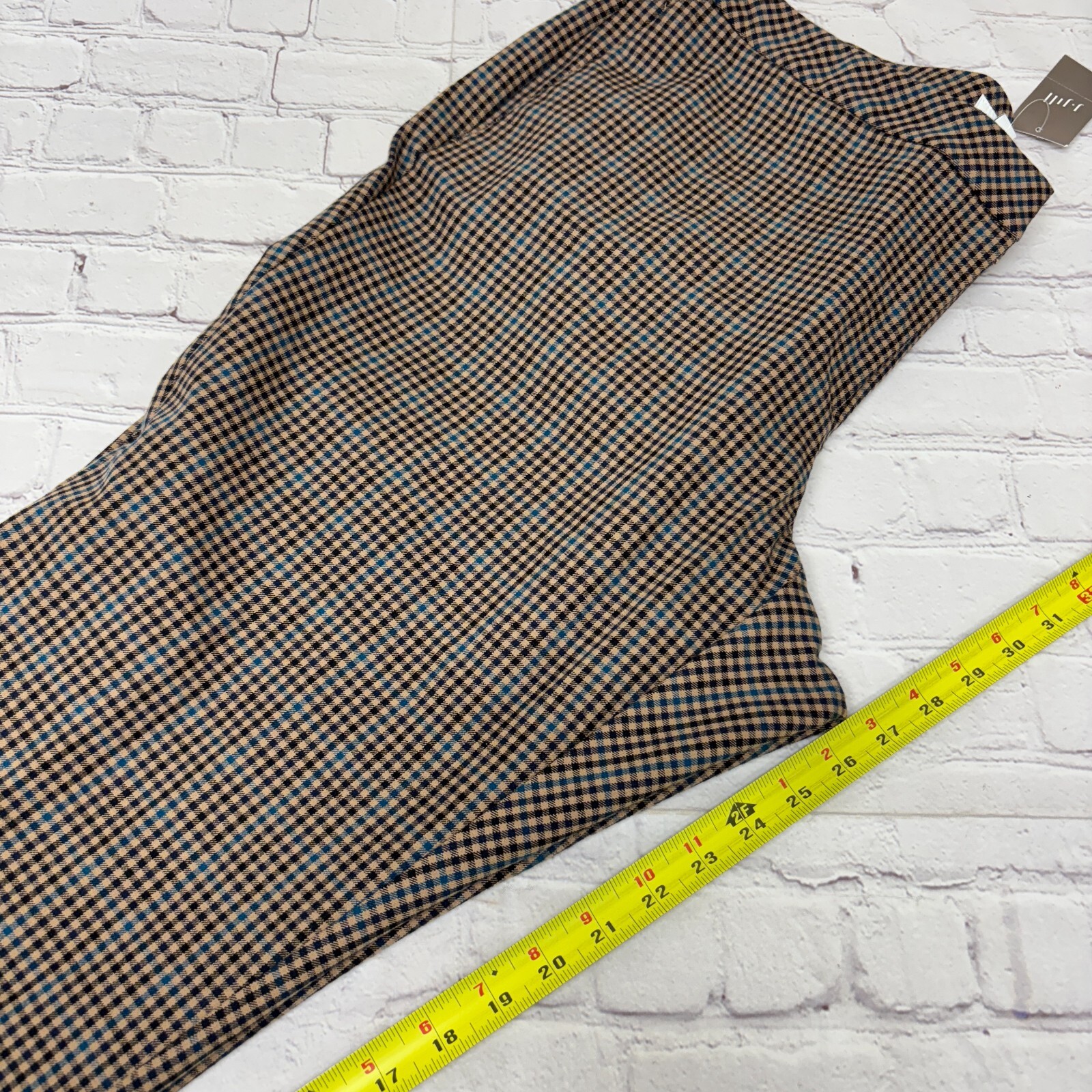 NWT J Jill Women Premium Bi-Stretch Dress Pants Size 18W Gingham Ankle C002 -2