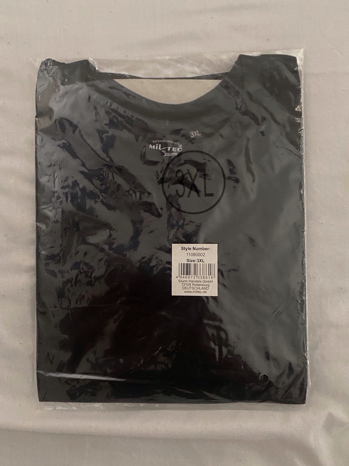 Mil-tec See Thru Mesh Black T-shirt 3XL German Military PT Uniform Gear Sheer