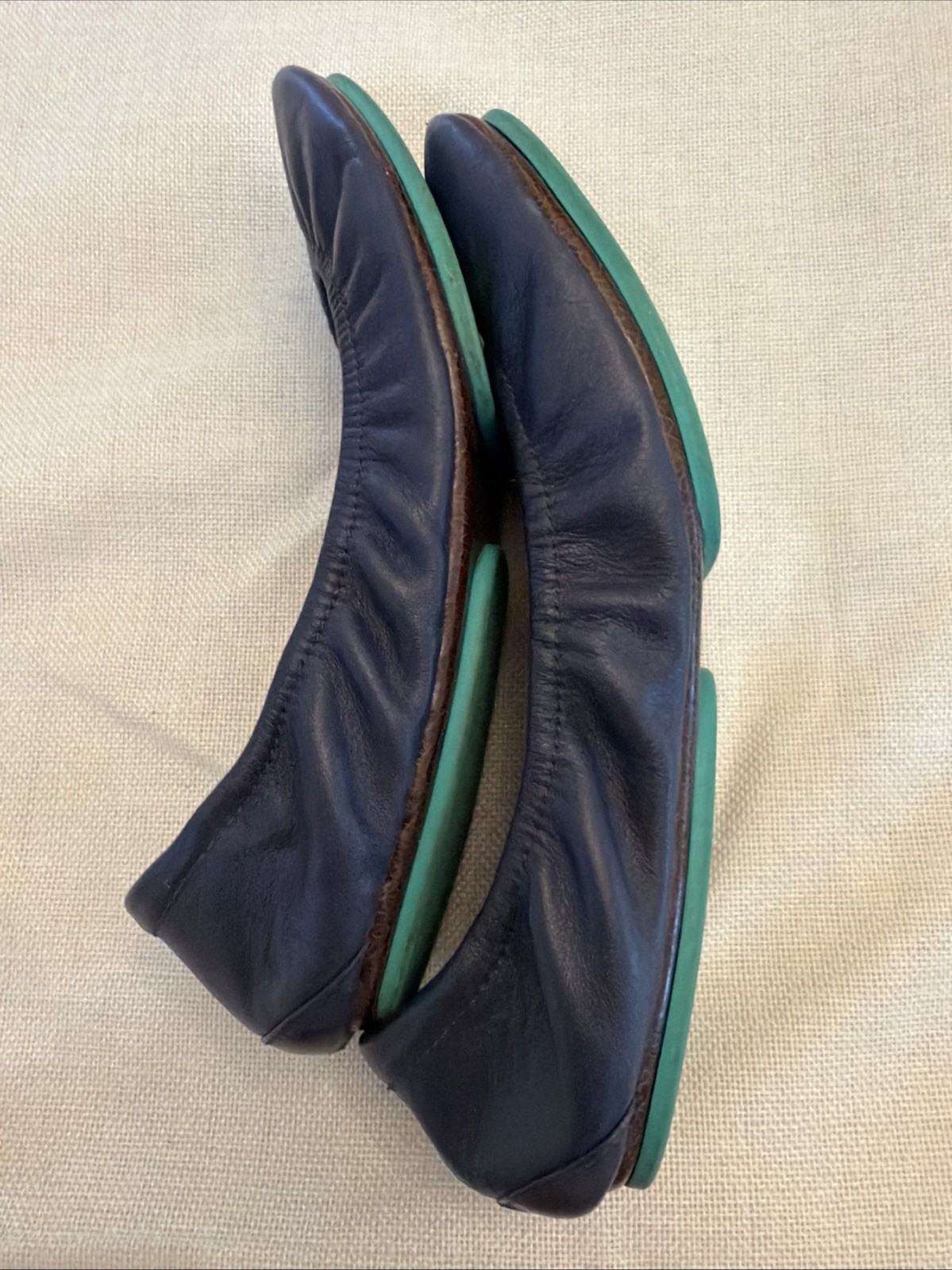 Tieks by Gavrieli Cali Navy Blue Ballet Slip On Leather Flats Women’s Size 9
