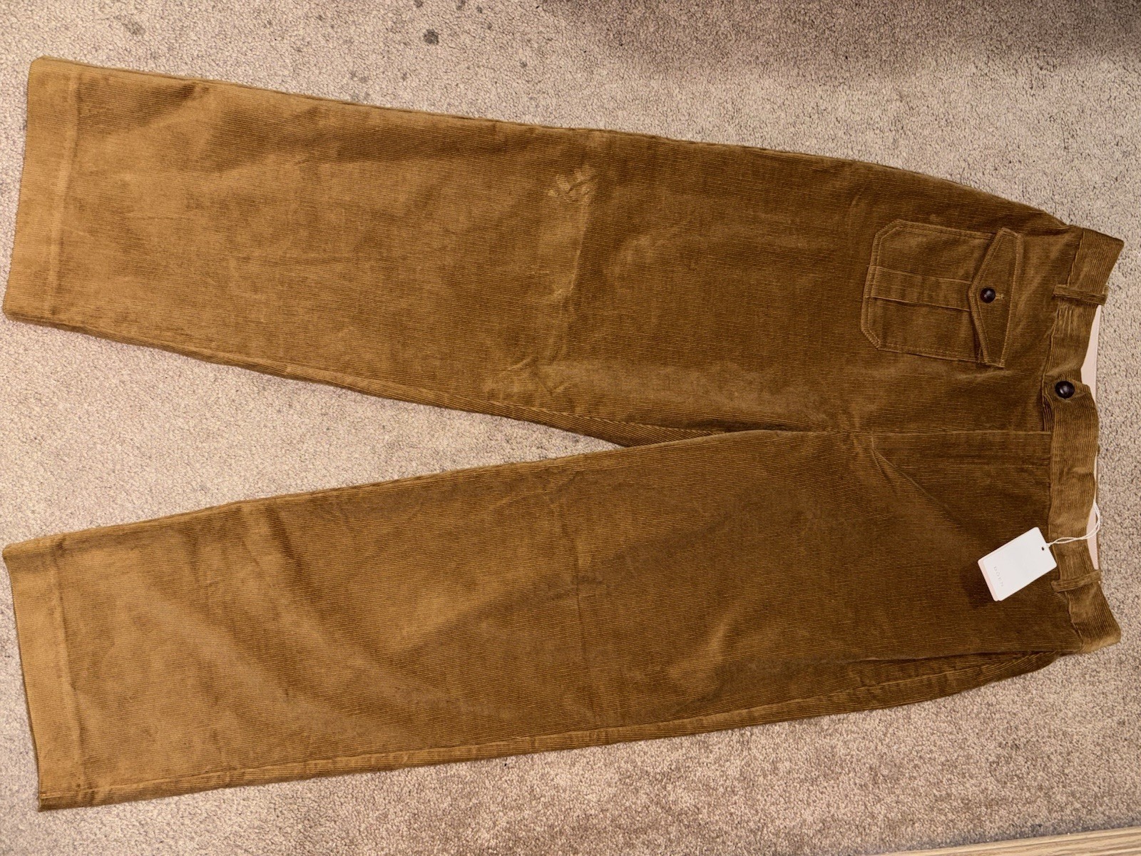 DÔEN Women’s Brown Corduroy Straight Ankle Pants High Rise Pockets Size 14