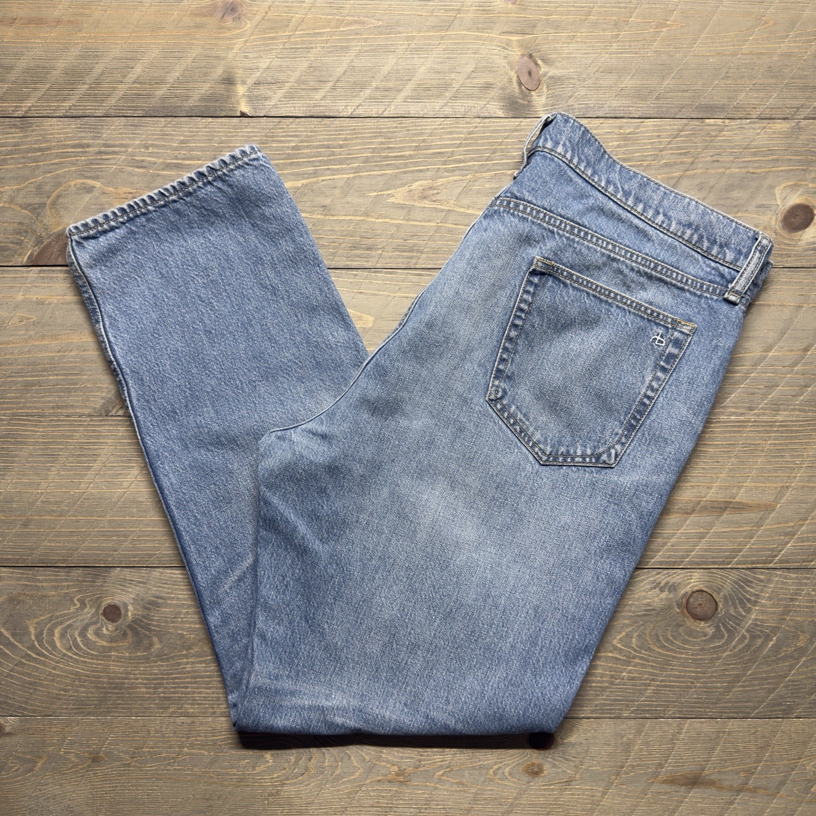 Rag & Bone Jeans Mens 38×30 Fit 4 Straight Leg Payne Light Indigo Wash Denim